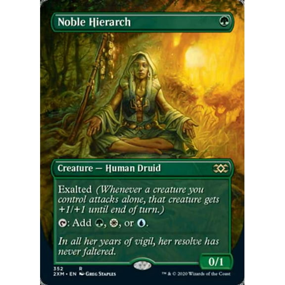 MtG Double Masters Rare Noble Hierarch (Alternate Art Borderless) #352