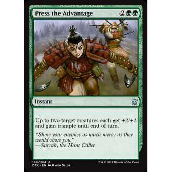 MtG Dragons of Tarkir Uncommon Press the Advantage (Foil) #196