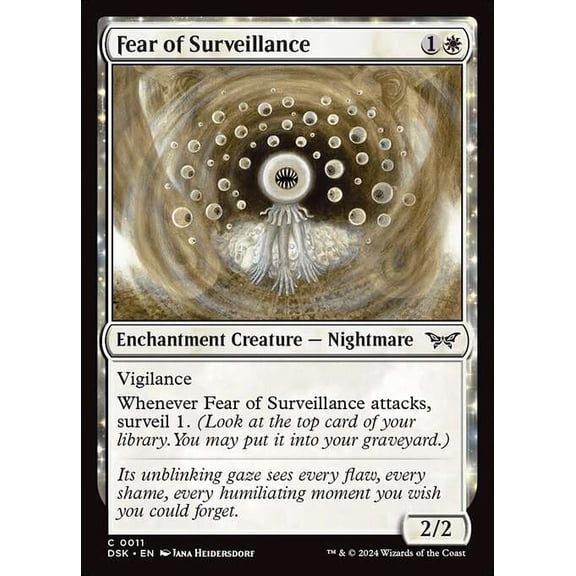 MtG Duskmourn: House of Horror Common Fear of Surveillance #11