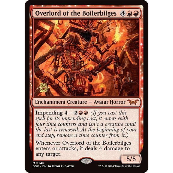 MtG Duskmourn: House of Horror Mythic Rare Overlord of the Boilerbilges [Prerelease FOIL] #146