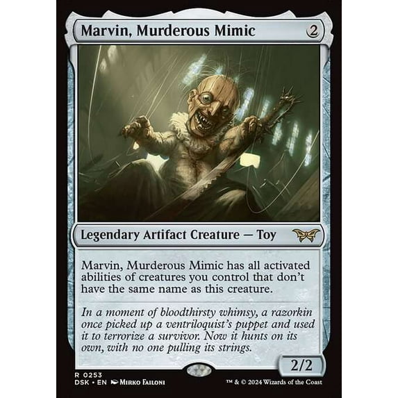MtG Duskmourn: House of Horror Rare Marvin, Murderous Mimic #253