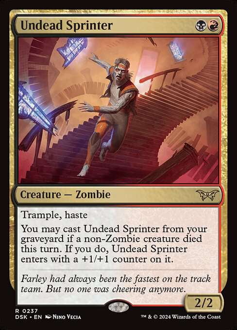 MtG Duskmourn: House of Horror Rare Undead Sprinter #237 - Walmart.com