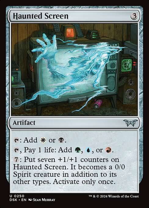 MtG Duskmourn: House of Horror Uncommon Haunted Screen #250
