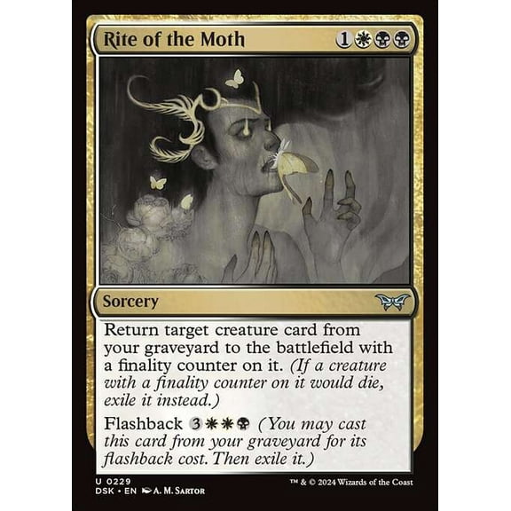 MtG Duskmourn: House of Horror Uncommon Rite of the Moth #229