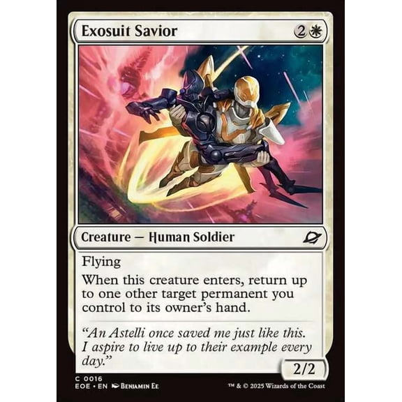 MtG Edge of Eternities Common Exosuit Savior #16