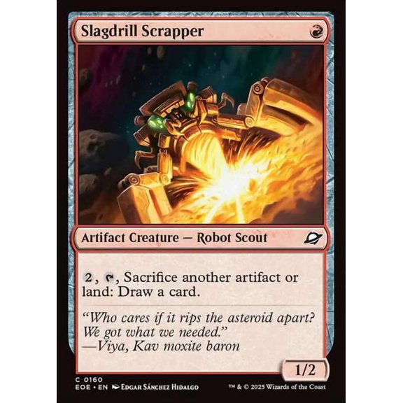 MtG Edge of Eternities Common Slagdrill Scrapper (FOIL) #160