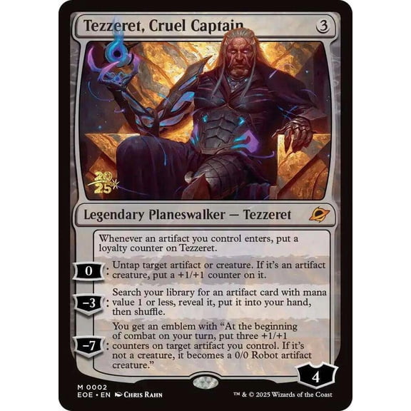 MtG Edge of Eternities Mythic Rare Tezzeret, Cruel Captain [Prerelease FOIL] #2