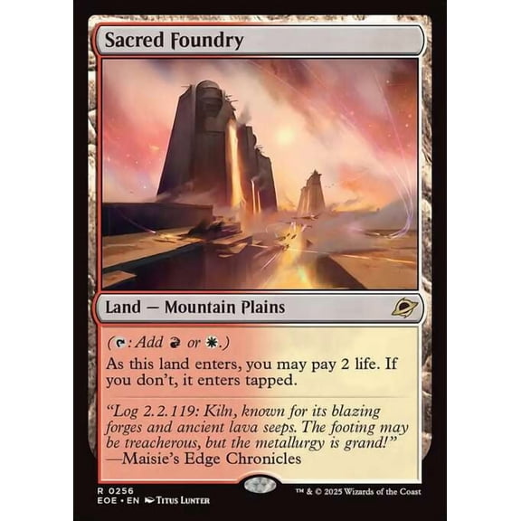 MtG Edge of Eternities Rare Sacred Foundry #256