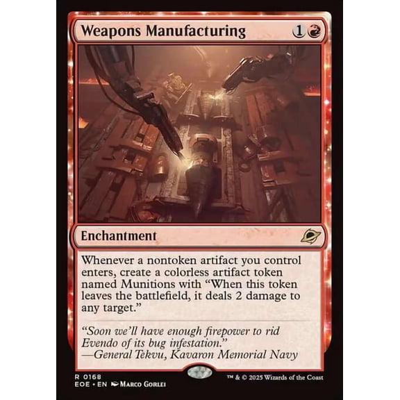MtG Edge of Eternities Rare Weapons Manufacturing #168