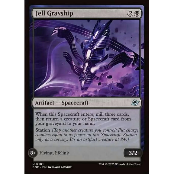 MtG Edge of Eternities Uncommon Fell Gravship (FOIL) #101