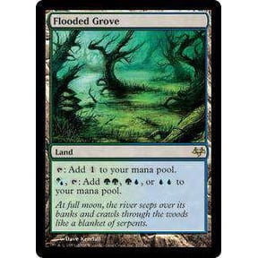 MtG Eventide Rare Flooded Grove #177