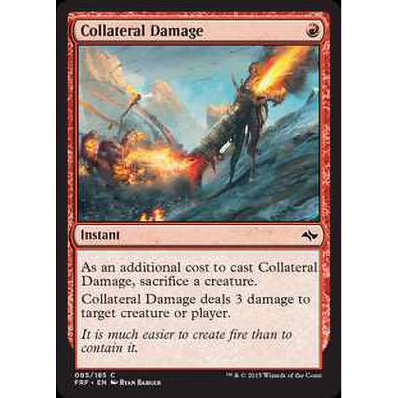 MtG Fate Reforged Common Collateral Damage (Foil) #95