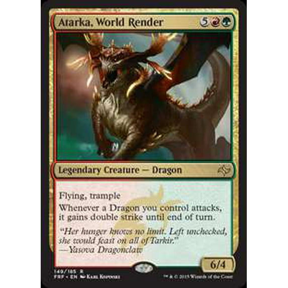 MtG Fate Reforged Rare Atarka, World Render #149