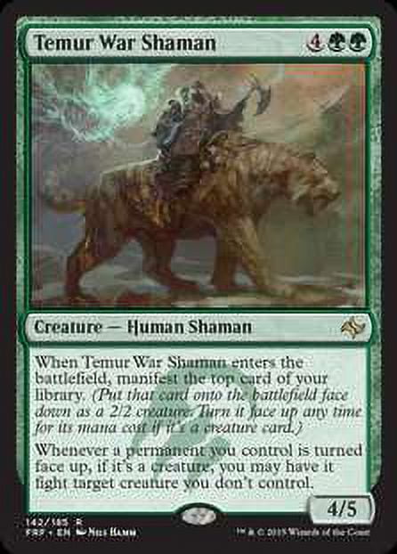 MtG Fate Reforged Rare Temur War Shaman (Foil) #142 - Walmart.com MtG Fate Reforged Rare Temur War Shaman (Foil) #142 - Walmart.com