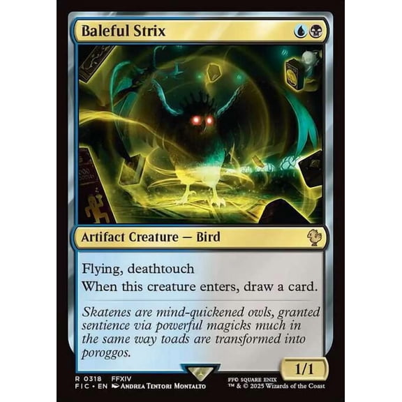 MtG Final Fantasy Commander Rare Baleful Strix #318