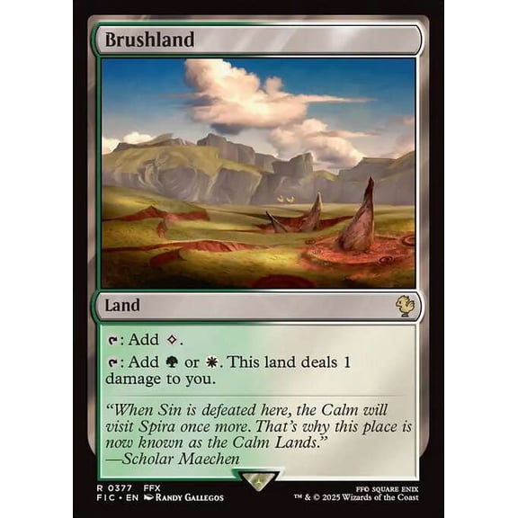 MtG Final Fantasy Commander Rare Brushland #377