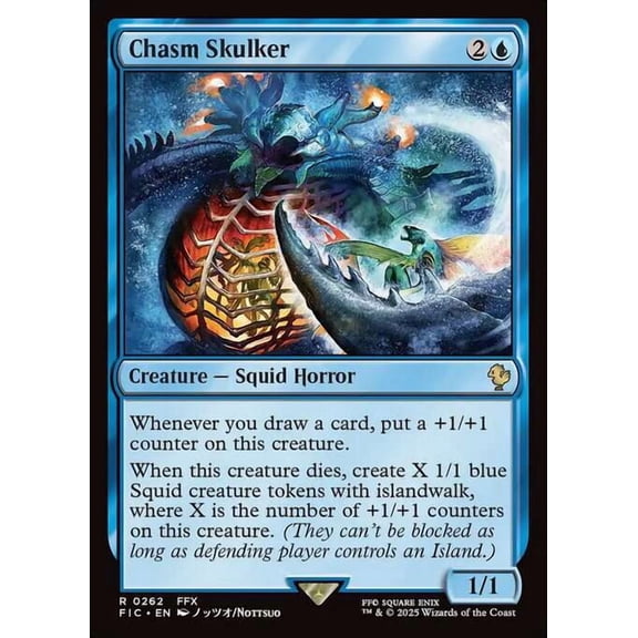 MtG Final Fantasy Commander Rare Chasm Skulker #262