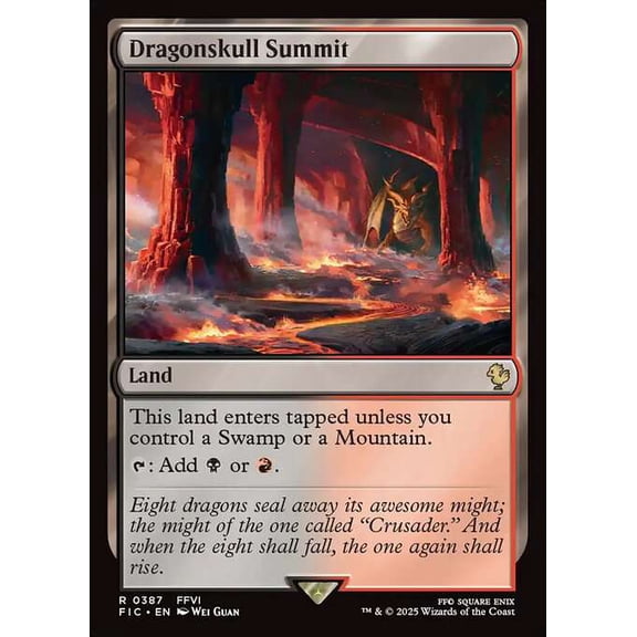 MtG Final Fantasy Commander Rare Dragonskull Summit #387