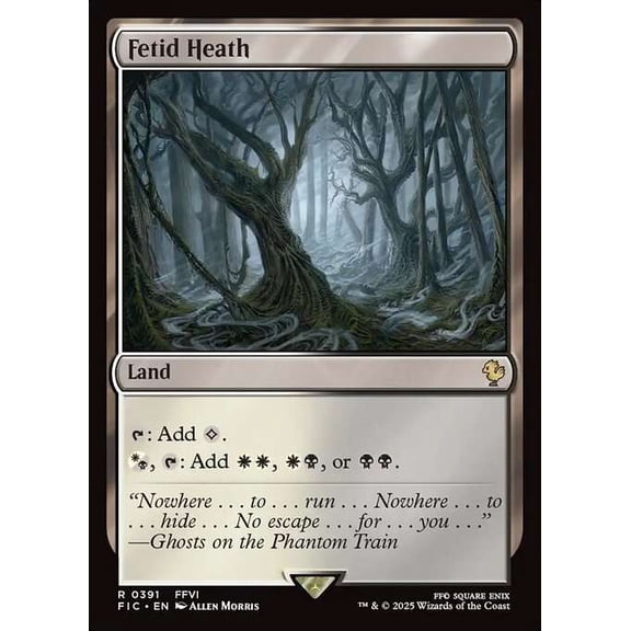 MtG Final Fantasy Commander Rare Fetid Heath #391
