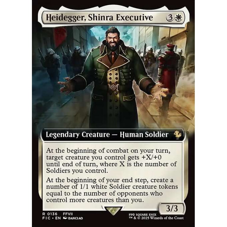 MtG Final Fantasy Commander Rare Heidegger, Shinra Executive (Extended Art) #136 - Walmart.com MtG Final Fantasy Commander Rare Heidegger, Shinra Executive (Extended Art) #136 - Walmart.com