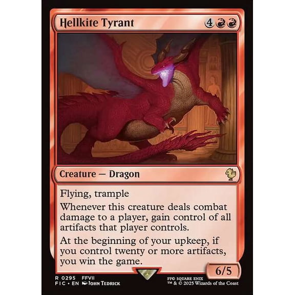 MtG Final Fantasy Commander Rare Hellkite Tyrant #295