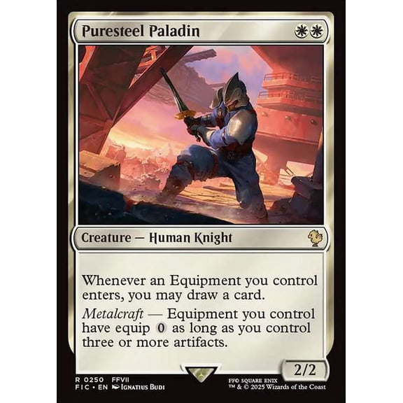 MtG Final Fantasy Commander Rare Puresteel Paladin #250