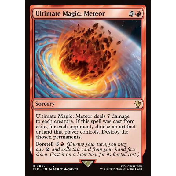 MtG Final Fantasy Commander Rare Ultimate Magic: Meteor #62