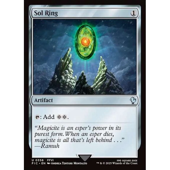 MtG Final Fantasy Commander Uncommon Sol Ring #356