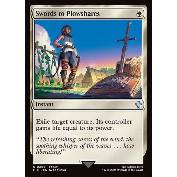 MtG Final Fantasy Commander Uncommon Swords to Plowshares #256