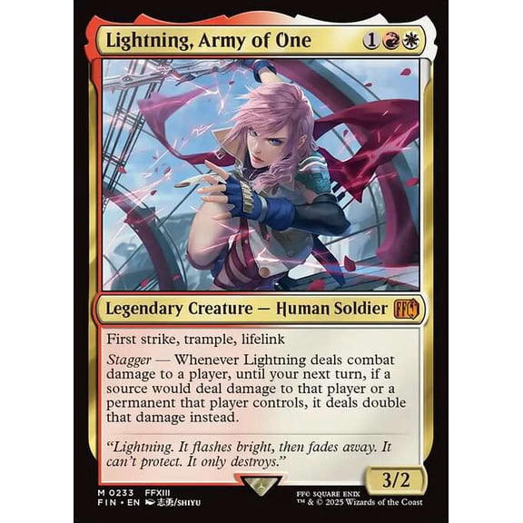 MtG Final Fantasy Mythic Rare Lightning, Army of One #233