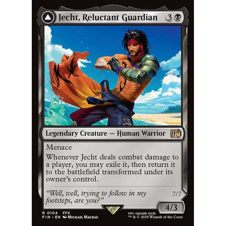 MtG Final Fantasy Rare Jecht, Reluctant Guardian // Braska's Final Aeon  (FOIL) #104 - Walmart.com