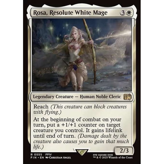 MtG Final Fantasy Rare Rosa, Resolute White Mage [Starter Kit] #555
