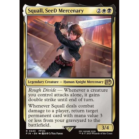 MtG Final Fantasy Rare Squall, SeeD Mercenary #243