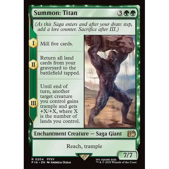 MtG Final Fantasy Rare Summon: Titan #204