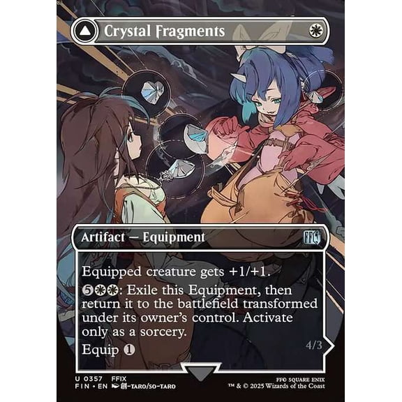 MtG Final Fantasy Uncommon Crystal Fragments // Summon: Alexander [Borderless Alternate Art] #357