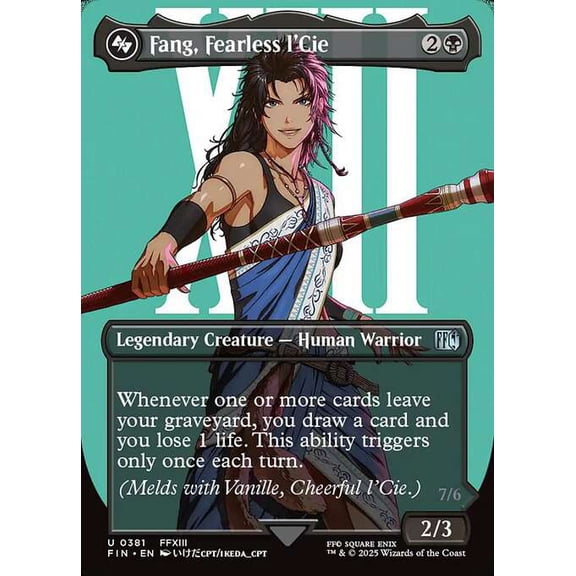 MtG Final Fantasy Uncommon Fang, Fearless l'Cie [Borderless Alternate Art FOIL] #381