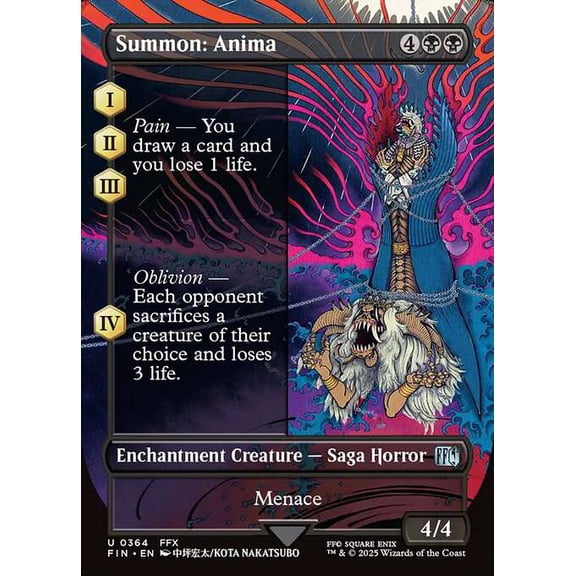 MtG Final Fantasy Uncommon Summon: Anima [Borderless Alternate Art] #364