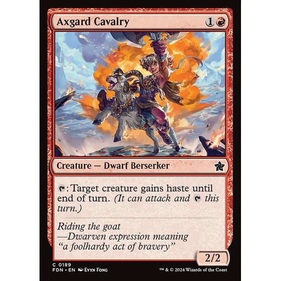 MtG Foundations Common Axgard Cavalry #189