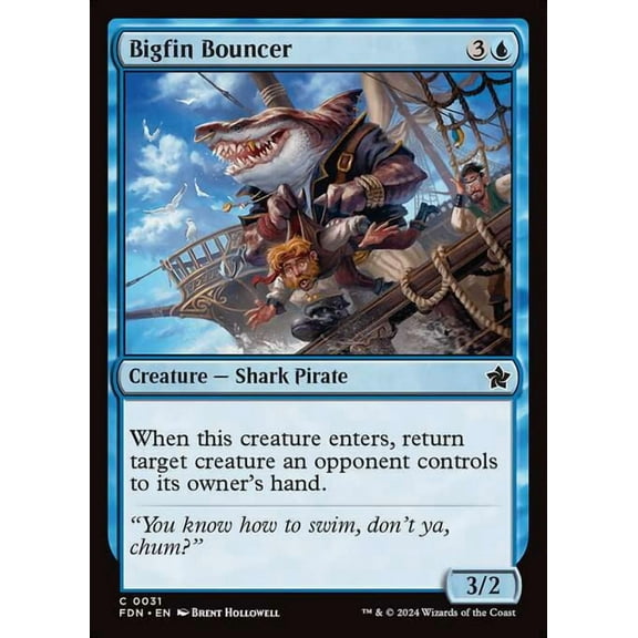 MtG Foundations Common Bigfin Bouncer (FOIL) #31