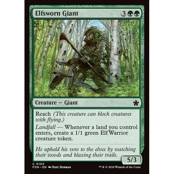MtG Foundations Common Elfsworn Giant #103