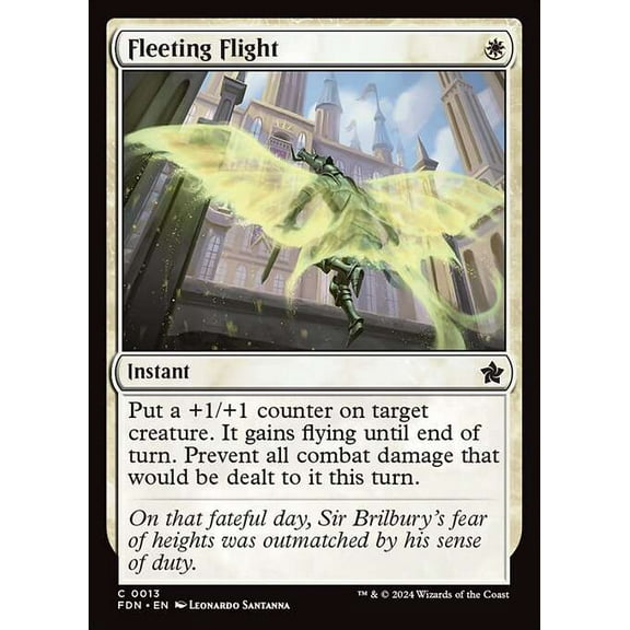 MtG Foundations Common Fleeting Flight (FOIL) #13