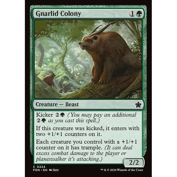 MtG Foundations Common Gnarlid Colony #224