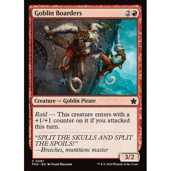 MtG Foundations Common Goblin Boarders #87