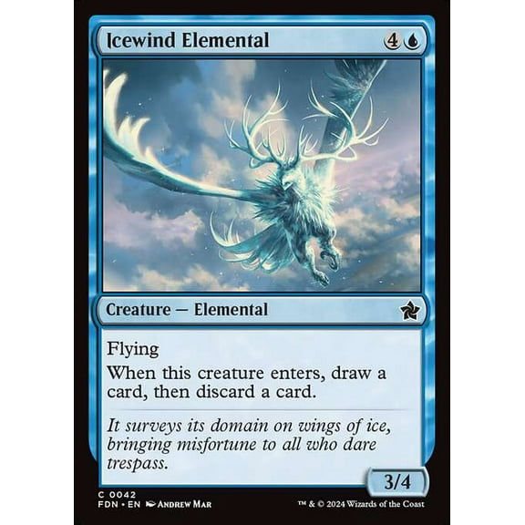 MtG Foundations Common Icewind Elemental #42