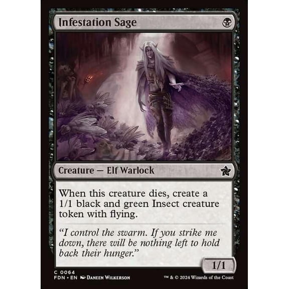 MtG Foundations Common Infestation Sage #64
