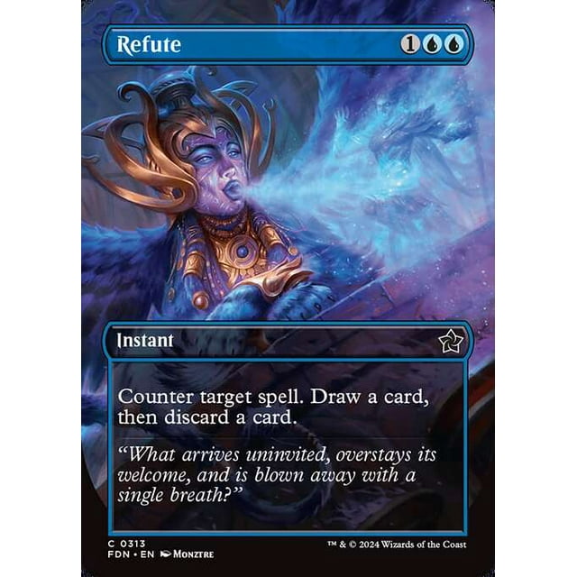 MtG Foundations Common Refute (Borderless FOIL) #313