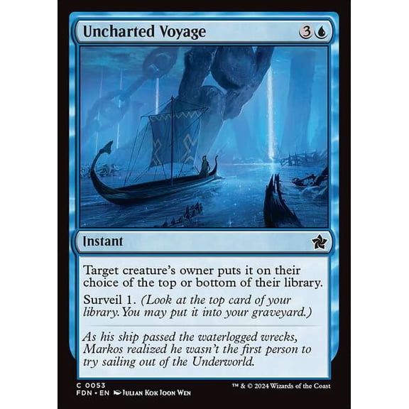 MtG Foundations Common Uncharted Voyage #53