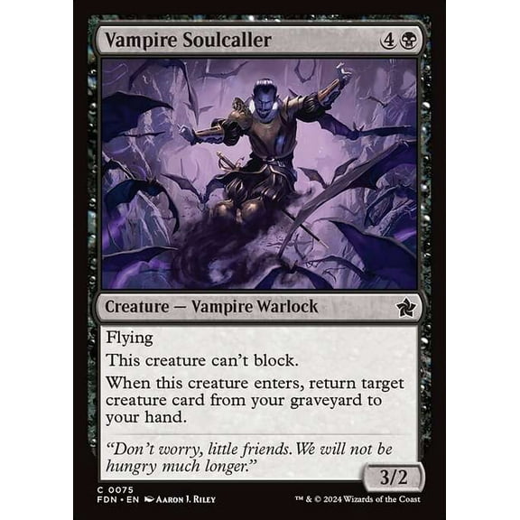 MtG Foundations Common Vampire Soulcaller #75