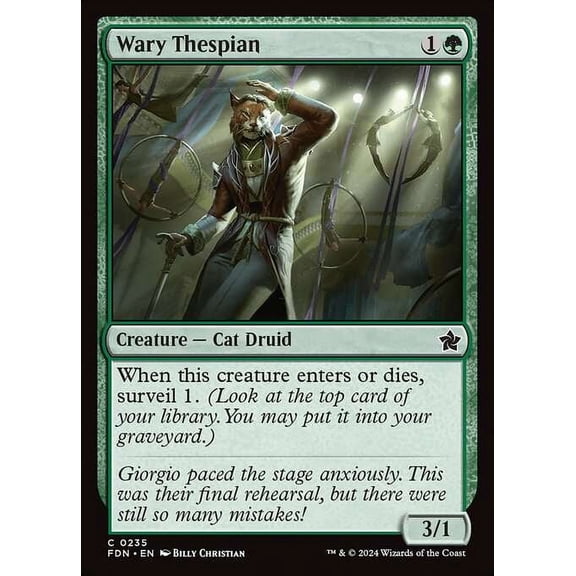 MtG Foundations Common Wary Thespian #235