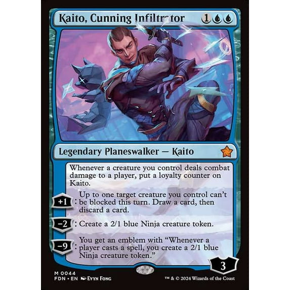 MtG Foundations Mythic Rare Kaito, Cunning Infiltrator #44